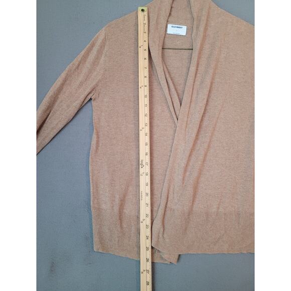 Old Navy Soft Camel Open Front Long Cardigan Sweater Size S GUC - Picture 8 of 11